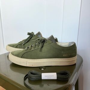 Common Projects Women’s Olive Green Nubuck Achilles Low